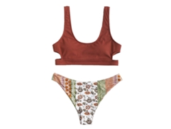 Bikini de mujer a rayas negras, talla M, traje de baño, Worten