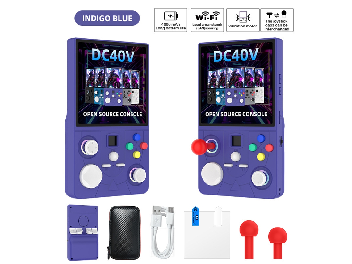 Controlador portátil DC40V con luz ambiental, código abierto, sistema dual, pantalla HD de 4", conexión wifi inalámbrica, 64 GB Indigo Sfushos