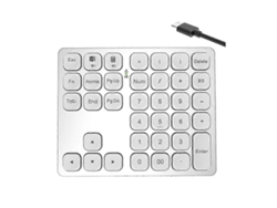 Mini teclado inalámbrico Bluetooth para teléfono celular, tableta, teclado y mouse Bluetooth para Android, blanco Ly Ebike