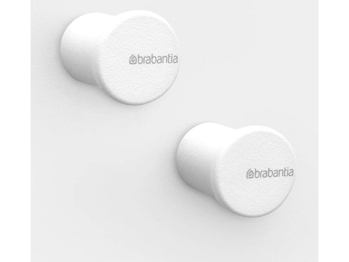 Juego 2 Perchas BRABANTIA Mindset Fresh Blanco (Acero Inoxidable - 2,1x2,3 cm)