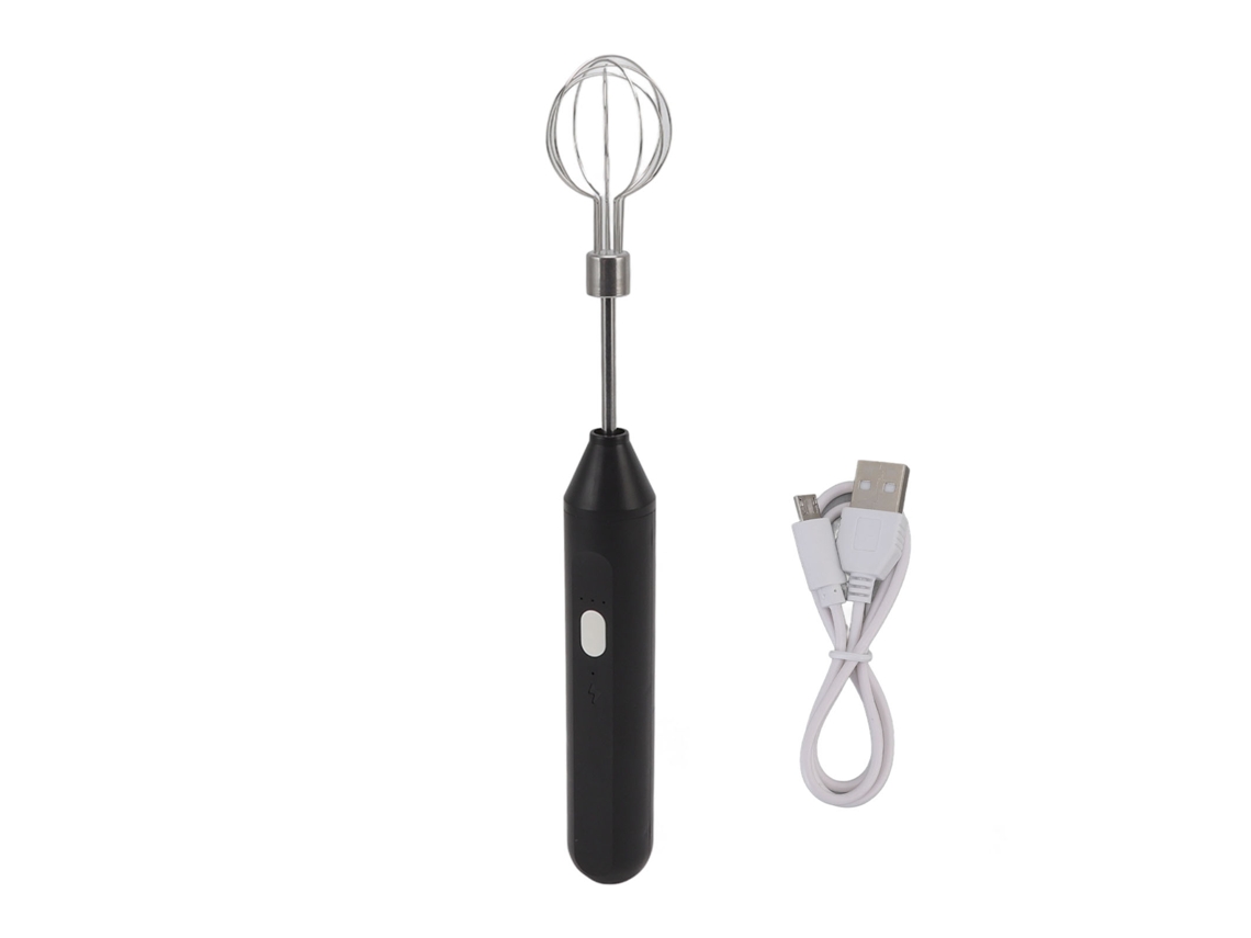 Batidora Eléctrica De Mano Con 3 Velocidades, Batería De 1200 Mah, Espumador De Leche, Abs Y Acero Inoxidable.