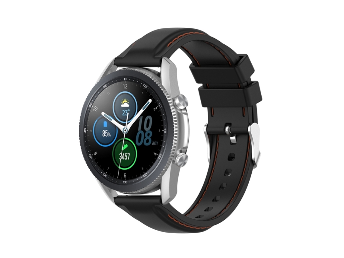 Bracelete Para Samsung Galaxy Watch 3 (45mm) / Gear S3 - Silicone (22mm) - Preto