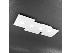 Lámpara de techo rectangular Toplight de 4 luces con casquillo Gx53, estructura antracita, diseño moderno, 86 x 37 x 3 cm.