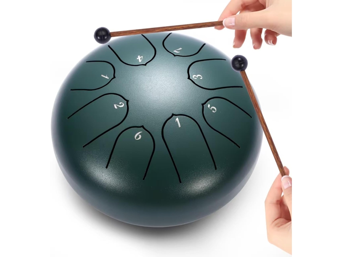 Tambor Lengüeta Acero 6 Pulgadas 8 Notas Meditación Yoga