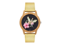 Reloj De Pulsera Analógico De Cuarzo Con Correa De Malla Para Mujer Y Hombre Oro