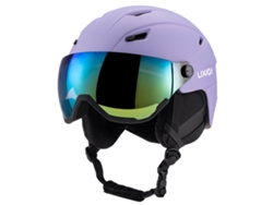 Casco De Esquí/snowboard (morado M) Con Máscara Facial Desmontable Y Gafas Protectoras