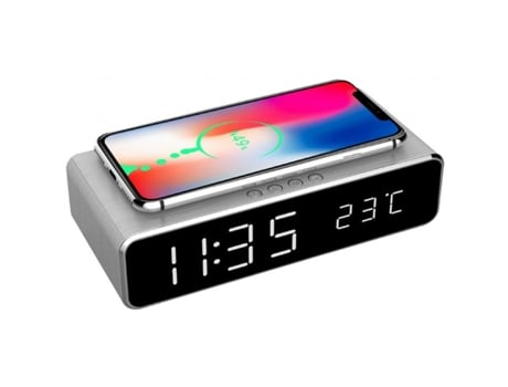 Reloj-Despertador GEMBIRD DAC-WPC-01-S Plateado Sí