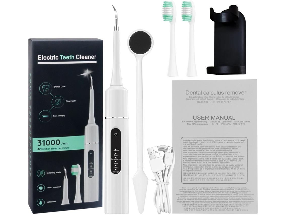 Irrigador Oral Elétrico Portátil para Remover Cálculo Dental Limpador de Dentes-Branco GERTIZ