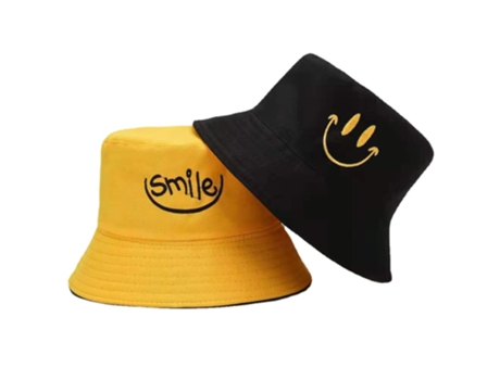 Sombrero De Pescador Para El Sol - Pequeño Pescador Sonriente Casual - Negro Amarillo Sombrero De Pescador Para El Sol - Pequeño Pescador Sonriente...