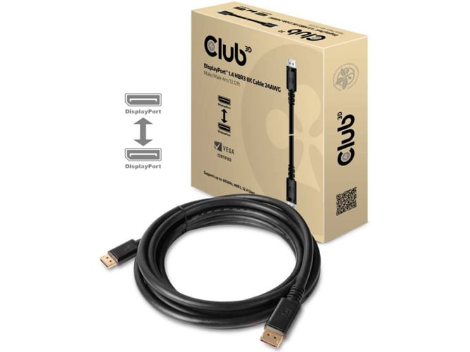 Cable de Datos CLUB3D (DisplayPort - 4 m - Negro)