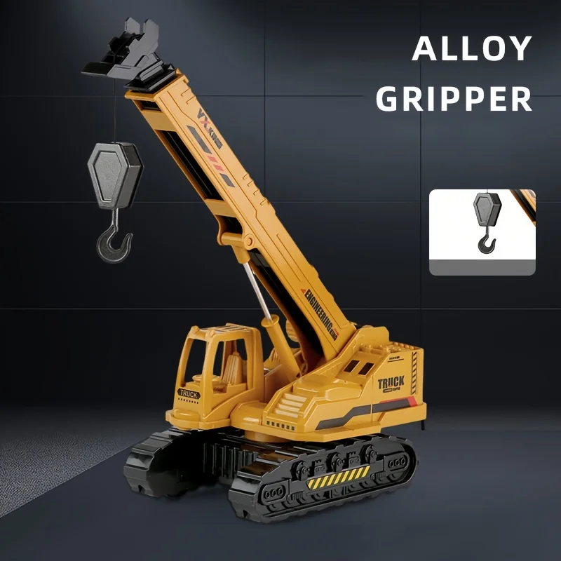 Excavadora De Juguete De Aleación Simulada A Escala 1:24, Vehículo De Ingeniería Inercial