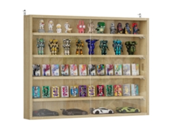 Vitrine Parede Madeira Portas Vidro Deslizantes 80x9,5x60 Carvalho