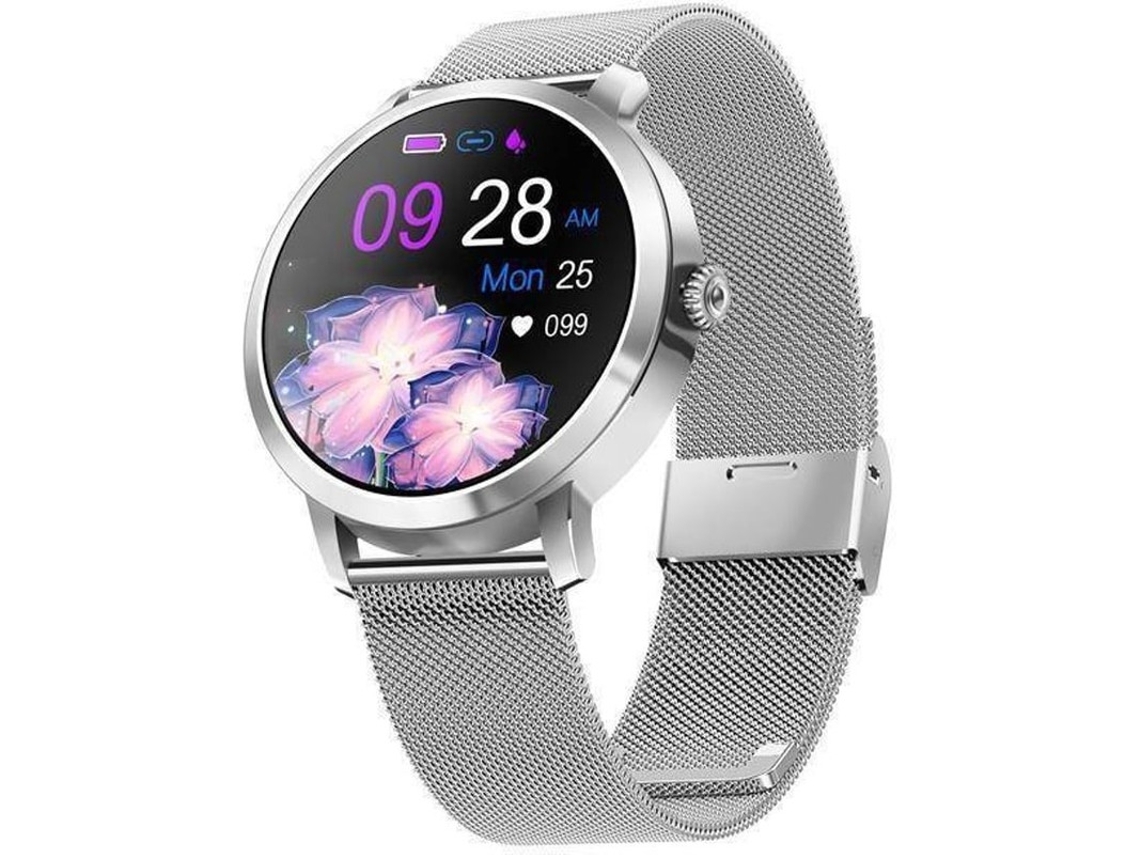 Reloj inteligente para mujer con función femenina, deportivo, resistente al agua, con monitor de oxígeno en sangre y frecuencia cardíaca Yizhood (plateado)