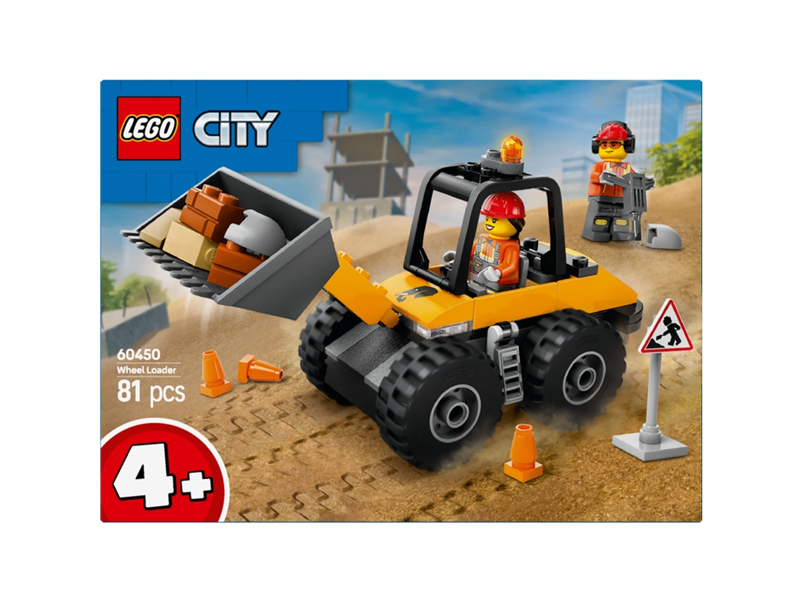 Carregadora de Rodas de Construção Amarela - 60450 LEGO-CITY 