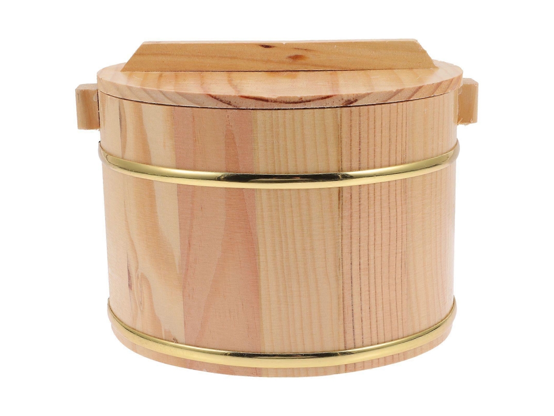 1 Conjunto De Cubo De Madera Para Arroz Cocido Al Vapor, Recipiente Versátil Para Almacenamiento De Arroz Con Tapa Webake