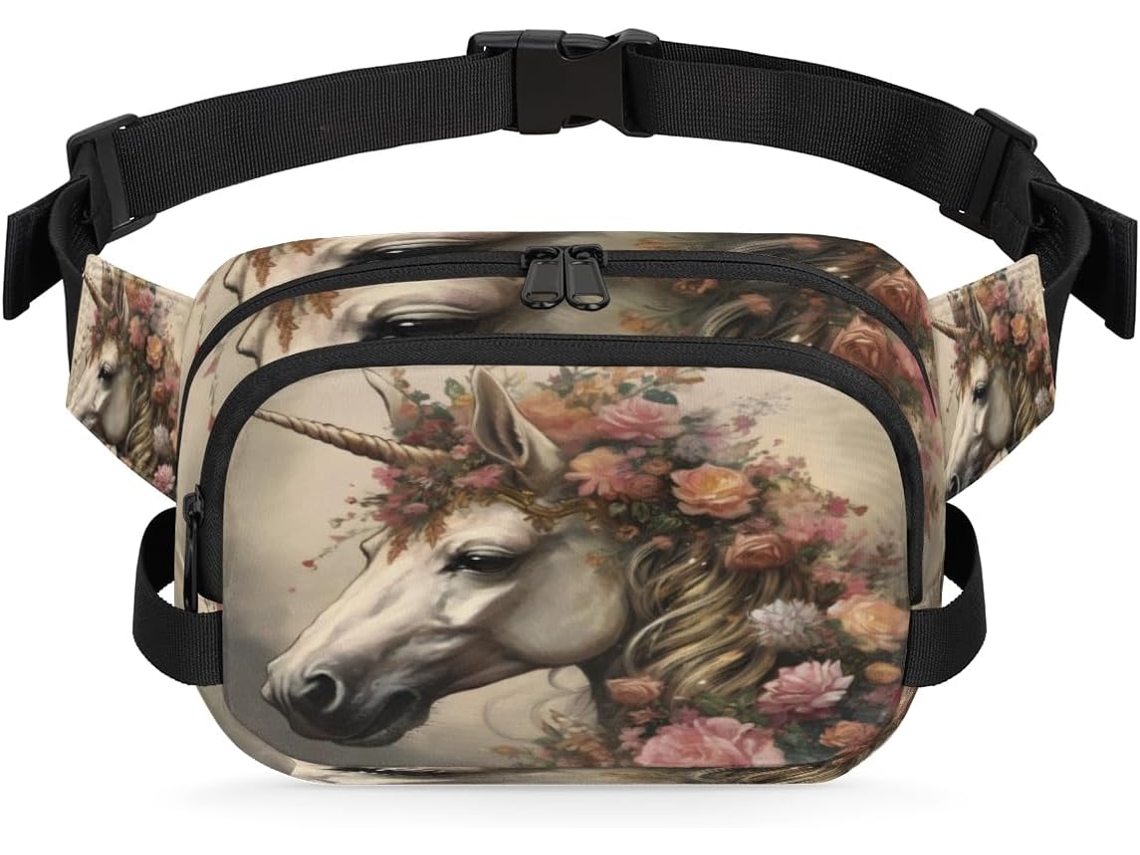 Riñonera Estampado Unicornio Caballo Para Mujeres Hombres Niñas Niños Ideal Correr Practicar Deportes Hacer