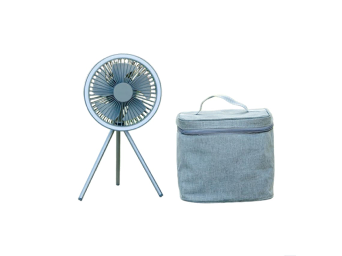 Sstrwgood Ventilador De Mesa De Camping Con Trípode Y Luz, 3 Velocidades, Temporizador Y Batería De 10000mah