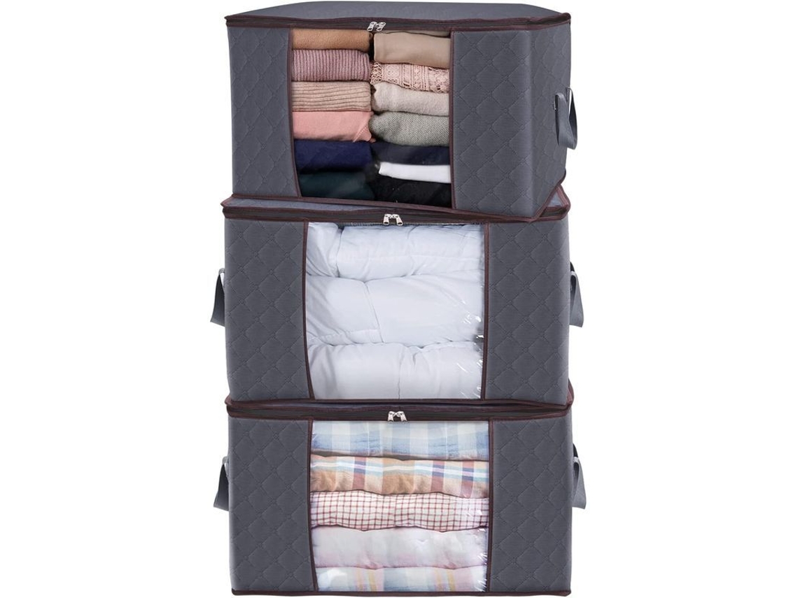 Bolsa Organizadora De Ropa De Gran Capacidad Con Asa Reforzada, Ventana Transparente Y Cremallera Resistente.