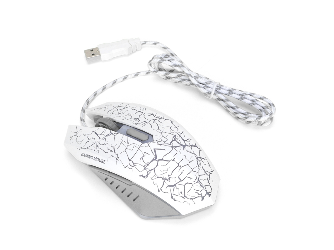 Ratón Gaming Cable Usb 3200 Dpi Rgb Blanco