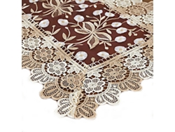 KOFIHETY Banda de Mesa Rectangular de Poliéster con Bordado de Patrón Floral para Decoración de Comedor