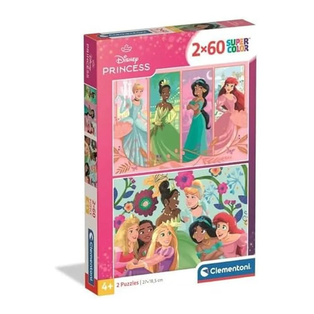 Rompecabezas Clementoni 2x60 piezas Princesas Walt Disney 24824.7 Clementonip25promo Clementoni 2x1