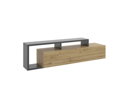 Mueble de TV DEKIT Kram (Blanco - Melamina - 47 x 165 x 40 cm)