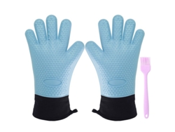 2026da-guantes De Horno Resistentes Al Calor De Silicona Antideslizantes Con Dedos Azules De 34.5cm