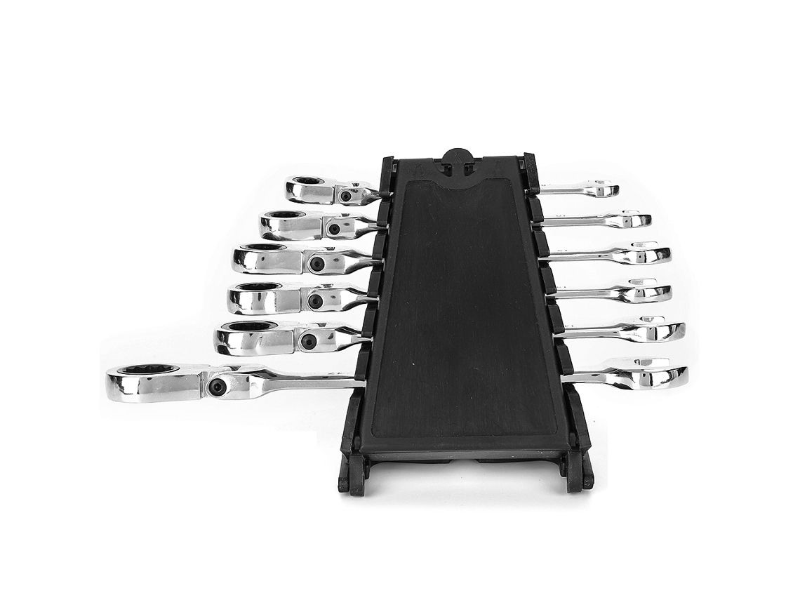 Llave De Carraca Combinada De 6 Piezas, Herramienta De Reparación Manual, Llave Dinamométrica De 8-17 Mm, Acero Al Carbono Crv