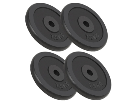 Disco de Musculación vidaXL de pesas de hierro fundido 4 uds 4x7,5 kg