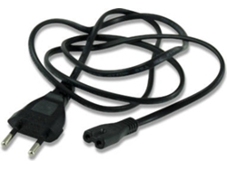 Cable de Alimentación 3GO C8 CEE7/16 para C8 Macho/Hembra 1m Negro