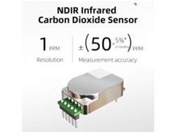 Monitor de Qualidade do Ar Multifuncional Portátil com Detector de Formaldeído, Co2, Tvoc, Hcho, Umidade e Temperatura S/MARCA