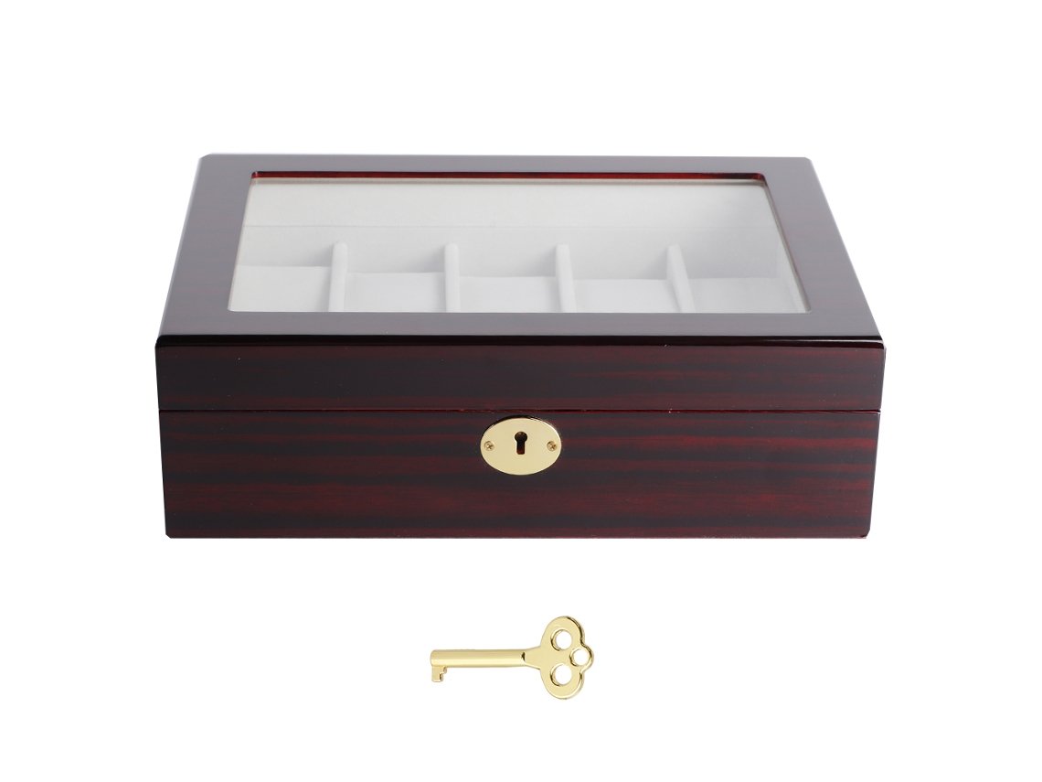 Caja de madera para relojes con 10 compartimentos - Regalo ideal