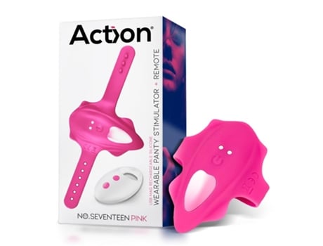 Estimulador de Braguita Control Remoto Usb Magnético Rosa ACTION