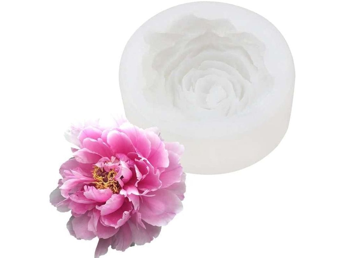 2026altiro-molde De Silicona Grande 3d Con Forma De Flor De Pivoine, Moldes De Cera Aptos Para Uso Alimentario, Para Regalos Hechos A Mano.