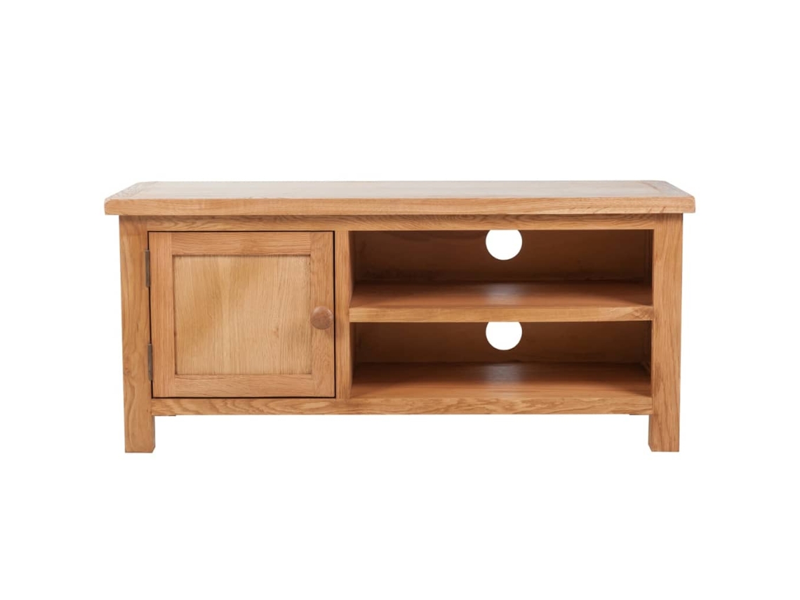 Maison Exclusive - Mueble Para Tv Madera Maciza De Roble 103x36x46 Cm