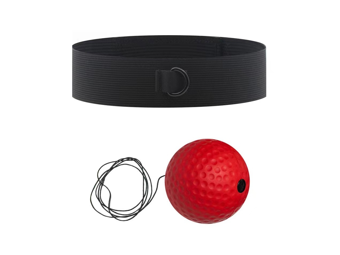 Pelota de entrenamiento de velocidad para boxeo con diadema, ideal para boxeo y entrenamiento físico Siurn (roja)