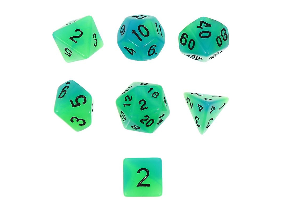 7 dados de poliedro. ALLINLESS