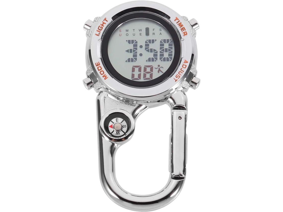 Reloj Colgante Multifuncional Acero Inoxidable Mosquetón Resistente Práctico Senderismo Escalada Libre Al Agua