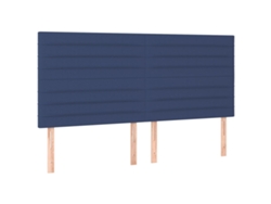 Maison Exclusive - Cabecero De Cama Azul 160x5x118/128 Cm Tela
