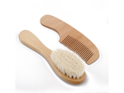 Cepillo De Pelo De Madera Suave Y Ecológico Para Bebés Y Niños, Con Un Peine Delicado.