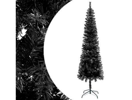 MAISON EXCLUSIVE - Árbol de Navidad delgado negro 180 cm