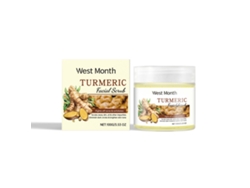Exfoliante corporal natural de cúrcuma para una limpieza profunda.