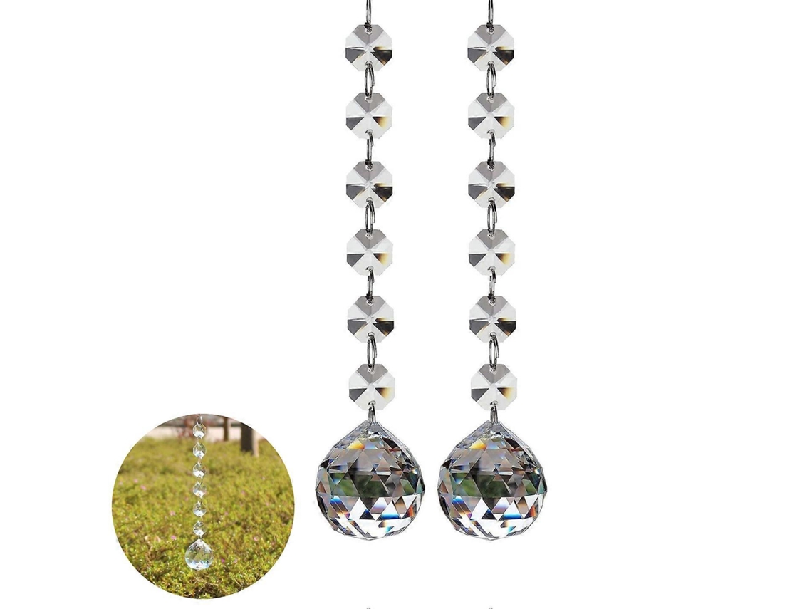 Colgante de cristal en forma de lágrima de 20 mm, cristal prismático transparente, colgante atrapasol