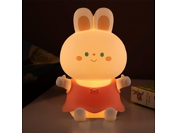 Lámpara De Noche Infantil, Linda Lámpara De Conejo De Silicona Azul Para Bebés Y Niños Pequeños, Decoración Para La Habitación Infantil.