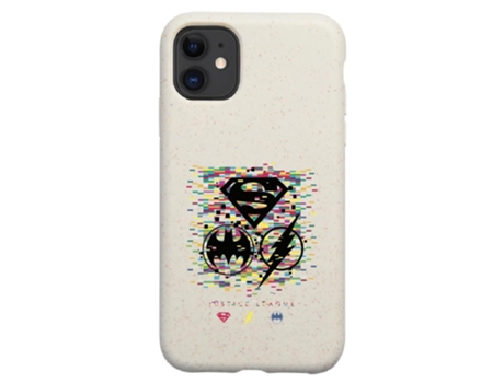 Funda Oficial Dc Comics Liga La Justicia Símbolos Píxeles Warner Bros Compostable para iPhone 11 PHONECASES3D