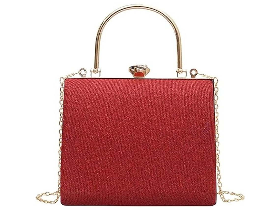 2026-bolsa De Mano De Noche Con Asa Superior Y Cadena Dorada, Clutch Cuadrada De Seda, Z-rojo