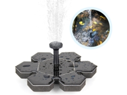 JILLIOPER Bomba de Agua Solar para Exterior, Bomba para Fuente y Estanque con Panel Solar Monocristalino, Decoración Flotante para Jardín, Bañera para Aves, Acu