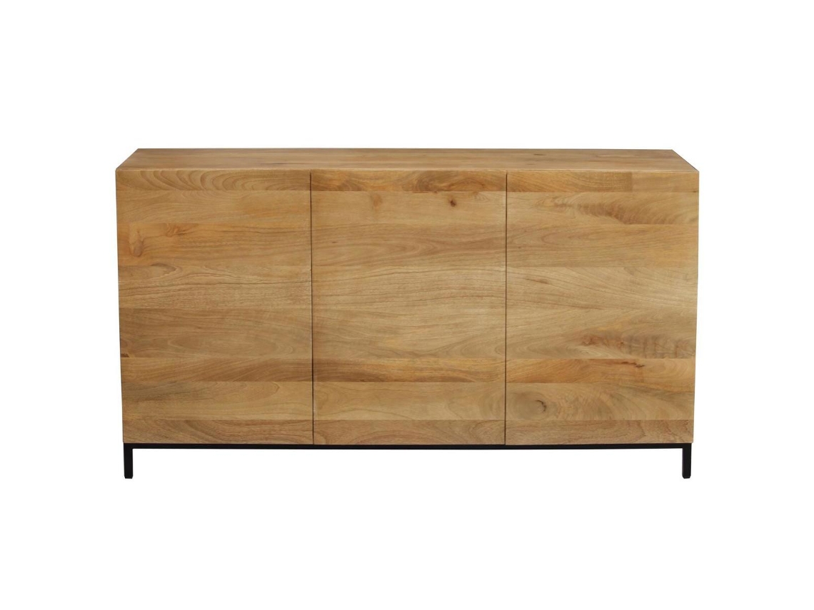 Aparador Industrial 3 Puertas En Mango Macizo Y Metal Ypster MILIBOO
