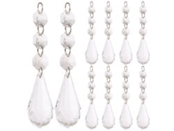 Colgante Decorativo Con Perla Acrílica Transparente Para Manualidades, Navidad Y Hogar (f)