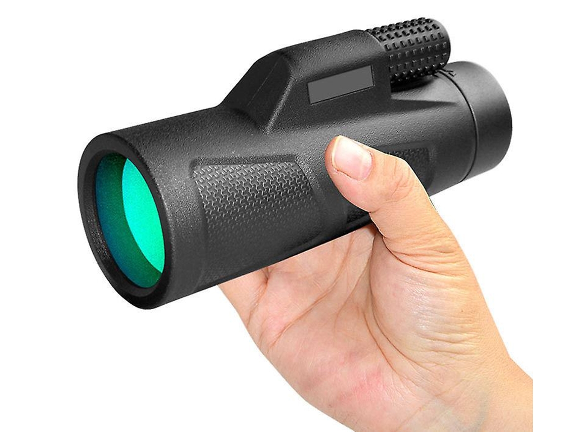 Telescopio monocular 10x42 IP68 antivaho, resistente a golpes, correa de mano para observación de aves, fauna silvestre, negro, Bestvite